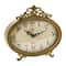 Hello Honey® 6.5" Distressed Pewter Mantel Clock